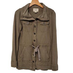 Lucky Lotus Lucky Brand Jacket Army Green Super Soft‎ Womens Sz XS Pockets